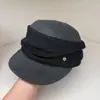 Chapéu Flat Cap Japonês Retrô Versátil Feminino Outono Inverno Plissado Ajustável Jovem Artístico Chapéu de Cavaleiro Chapéu de Sol Diário