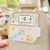 Bolsa de Armazenamento para Encosto de Banco de Carro Caixa de Lenços Multifuncional Lixeira Desenho Animado de Bebê Suporte de Armazenamento para Banco Traseiro de Carro