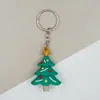 Llavero de Navidad Papá Noel Llavero de Resina Colgante Decoración de Árbol de Navidad de PVC Figura de Caja Sorpresa Mayoreo