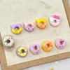 Comida fofa jogar rosquinha Dos desenhos animados Nail Art Jóias Rosto Brilhante Estéreo Macaron Cor Urso DIY Desgaste Acessórios de armadura