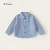 Chaqueta de Primavera y Otoño Bangxuan para Niños Manga Raglán Camisa para Niñas Corte Ajustado Rayas Top para Niños Ropa Infantil Huzhou Zhili