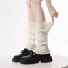 Calcetines apilados, calcetines blancos, calcetines altos para mujer, estilo JK, otoño/invierno, combinados con botas de nieve, calcetines altos cálidos, calcetines altos de punto estilo JK