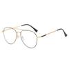 25 Montura de Metal Retro Transfronteriza para Gafas de Hombre Miopía Doble Puente Se Puede Equipar con Lentes Graduados Montura Grande de Ojo para Negocios Hc