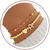 Amazon Transfronterizo Pulsera Sencilla y Elegante Carta de Amor de 26 Letras de Doble Capa para Mujer, Joyería de Moda y Versátil para el Viaje Diario