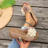 Sandalias Casuales Cómodas de Verano 2026 para Mujer Tallas Grandes, Peep-Toe, Suela Gruesa, Florales, Slip-On, Talla Única