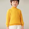 Suéter de Lana Pura para Niños de Edad Media y Mayor Otoño e Invierno Nuevo para Niños y Niñas Pulóver con Capucha Camiseta Base de Punto para Bebé