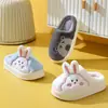 Pantuflas de algodón con suela gruesa para mujer otoño e invierno hogar lindo conejo de peluche cómodas cálidas suela suave antideslizantes pantuflas de pareja para hombre