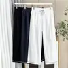 Pantalones rectos bordados sencillos y adelgazantes de otoño para mujer de talla grande 100 kg Pantalones casuales para chicas gorditas 8386