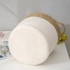 Cesta de Almacenamiento Tejida de Cuerda de Algodón y Paja para Libros, Revistas, Mascarillas Faciales, Artículos Varios, Cesta Organizadora, Suministro Directo del Fabricante, Estilo Japonés