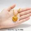 El mismo estilo que en las joyerías, colgante de corazón hueco tejido, collar con colgante de corazón chapado en oro vietnamita transfronterizo, color duradero, joyería de Yiwu