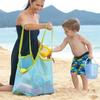 Bolsa de Armazenamento Rápido para Brinquedos de Praia Infantil ao Ar Livre Ferramentas para Cavar Areia Armazenamento Diverso Bolsa de Malha Grande
