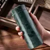 Suministros del Fabricante Vasos de Agua de Piedra Medicinal de Jade del Tíbet, Termos de Piedra Serpentina Magnética Verde Oscuro, Tazas de Té de Jade para Ventas en Transmisión en Vivo