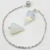 Venta caliente Ágata natural Cristal gema cono hexágono cono colgante DIY Colgante de cristal