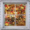 Pegatinas navideñas de Amazon transfronterizas: copos de nieve, muñecos de nieve, pegatinas de cristal, renos de dibujos animados, Papá Noel y pegatinas electrostáticas