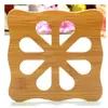 Tapete Antiescaldante Doméstico, Suporte para Panela, Suporte para Caçarola, Suporte para Tigela, Porta-Copo, Tapete de Mesa de Jantar, Suporte para Prato, Tapete de Isolamento Térmico de Madeira Criativo