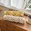 Almofada Decorativa para Sofá Estilo Ins Nórdico, Almofada de Veludo, Almofada Trançada Feita à Mão para Cabeceira de Cama, Almofada Decorativa Torcida para Sala de Estar