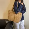 Bolso tote simple de gran capacidad para estudiantes, bolso de hombro para el trabajo, bolso de mano para portátil, bolsa ligera y versátil para viajes al aire libre