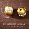 Plata 925 Chapada en Oro Patrón de Meteorito Amarillo Cuenta de la Fortuna Ovni Cuentas Sueltas para Hacer Joyería Accesorios DIY