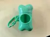 Bolsa de Basura para Mascotas, Bolsa para Paseo de Perros al Aire Libre, Bolsa para Excrementos de Perro, Caja de Almacenamiento Dispensadora Translúcida con Forma de Hueso