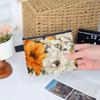 2026 Porta-moedas Floral Infantil Porta-cartões Portátil Bolsa para Guardar Moedas Chaves Bolsa para Troco Porta-cartões Pequena Bolsa Quadrada