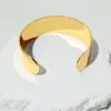 Pulsera Ancha Brillante Moda Personalizada Metal Texturizado Chapado en Oro Exagerada Europea y Americana Pulsera Espejo No se Cae Fácilmente Joyería