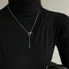 Collar de Acero de Titanio Minimalista de Nicho Estilo Coreano para Mujer, Moda Estilo Ins, Lujo Ligero, Cadena Versátil para Suéter