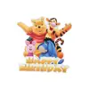 25 Piezas Venta Caliente Winnie the Pooh Oso de Winnie the Pooh Dibujos Animados Decoración de Fiesta de Cumpleaños Infantil Tarjeta Decorativa para Pastel Venta al por Mayor