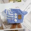 Solo Ropa] Venta al por mayor 17cm Primera y Segunda Generación Labubu Sentado Fiesta Ropa de Bebé Labubu Suéter Sombrero Muñeca