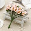 Rosa lírio calla girassol flores artificiais flores secas flores de papel flores artesanais material DIY flores um buquê de multi-flores destacáveis