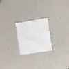 Pano de Polir Prata 8*8 Logo Impressível Joias de Prata Pano de Limpeza para Joias Pano para Óculos Veludo Dupla Face Pano de Polir Ouro