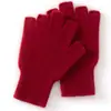 Novas Luvas de Cashmere Quentes de Inverno Anti-Frio Luvas Casuais Femininas Macias Amigáveis à Pele Versáteis Luvas de Tricô Sem Dedos