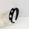 Famosa da internet nova tiara de veludo barroca com strass Diamante larga headband retrô Coreia do Sul ins simples para sair acessórios de cabelo