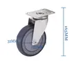 Rodízio de Freio Empilhável TPR Rodízio Silencioso TPR Roda Silenciosa Médica Rodízio de Freio de Borracha Universal Roda Silenciosa Industrial Lote do Fabricante
