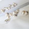 Pendientes de perlas naturales de agua dulce con diseño original de Dongdaemun, elegantes, simples, con personalidad, adelgazantes