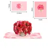 Tarjeta de Saludo de Clavel para el Día del Maestro Tarjeta de Regalo de Gratitud Hecha a Mano con Talla de Papel Creativa para Mamá con Acabado de Alta Gama Venta al por Mayor
