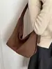 Bolsa tote grande fosca retrô para mulheres, nova coleção outono/inverno 2026, bolsa de ombro de alta capacidade, qualidade premium, adequada para o dia a dia