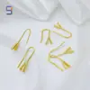 Acessórios Gancho de Orelha Banhados a Ouro 14K com Preservação de Cor Cobre Puro Brilhante em Forma de U Gancho de Orelha DIY Brincos Feitos à Mão com Fivela de Clipe Acessórios para Brincos