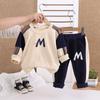 Conjunto de Ropa de Otoño para Niños 2025 Nuevo Estilo Infantil Bebé Primavera y Otoño Sudadera con Letra Conjunto de Dos Piezas Venta al por Mayor Entrega