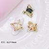 Populares joyas de aleación para uñas de la Reina Madre grandes, corazón de durazno torcido, Diamante, estilo retro, plata, accesorios de diamantes decorativos para uñas
