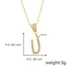 Collar con Colgante de 26 Letras Inglesas Transfronterizo para Mujer Joker Alto Sentido Cobre Circonita Joyería de Letras