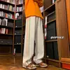 Calça Casual Colorida com Três Listras para Meninos Verão 2024 Adolescentes Reta Versátil Oversize Calça Esportiva