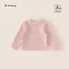 Bangxuan Ropa Infantil Dulce Top Térmico de Invierno con Cuello de Encaje para Bebés Niñas Niños Tops Manga Larga Infantil