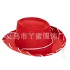 Chapéu de Cowboy de Aba Larga Western Fabricante Amazon Chapéu de Cowboy com Corda Western Chapéu de Cowboy Dick Chapéu de Cowboy Colorido