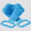 Toalla de Baño Suave de Silicona Doble Cara, Extra Larga y Engrosada, Depurador de Espalda Largo de 180g, Toalla de Baño