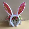 Aro con orejas de conejo de lentejuelas de Pascua Halloween aro para el pelo de conejo festival de fantasmas pinza para el pelo de chica conejo accesorios venta al por mayor