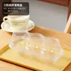 Caixa de embalagem para cupcake para 4/6 unidades, forma de muffin de 2 peças para creme de confeiteiro, caixa transparente para tortinha de ovo para assar e levar