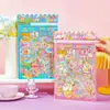 Libro de Colección de Pegatinas de Paisaje Estéreo 3D Nuevo Extra Grande, Pegatinas de Dibujos Animados de Tamaño Grande para Niños y Niñas, Escenas en Miniatura