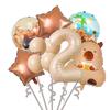 Globo de Papel de Aluminio con Forma de Capibara Marrón de Dibujos Animados Transfronterizo Tema Kabibala Traje para Fiesta de Cumpleaños Ceremonia