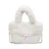 Moda japonesa e coreana minimalista de pelúcia 2026 nova bolsa de ombro de alta qualidade para o inverno, bolsa transversal para o dia a dia