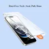 Película protectora de vidrio templado aplicable para IPhone 17E/16E/13/13 Pro/14 Cabina libre de polvo con alta transmisión de luz LeReach
